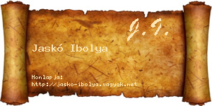 Jaskó Ibolya névjegykártya