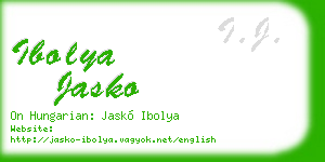 ibolya jasko business card